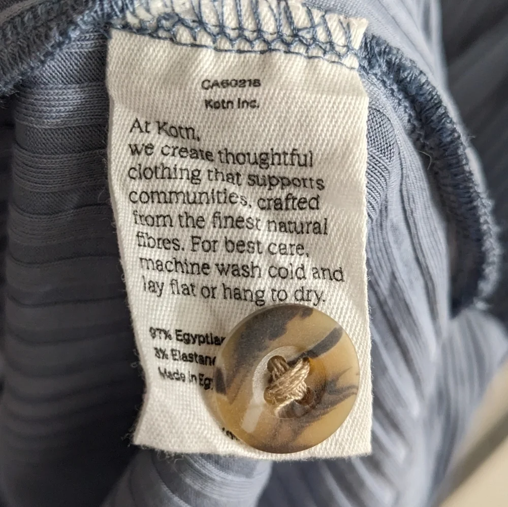 NWT KOTN | Women's Midi Ribbed Cardigan in Stone Blue - Picture 10 of 10